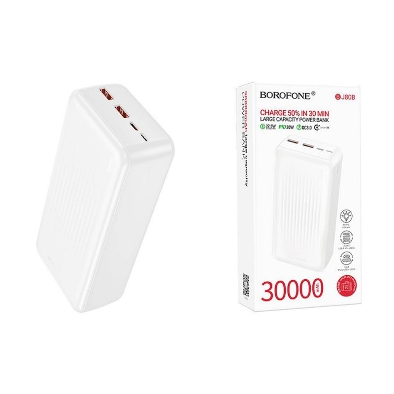 Batterie externe 30000mAh 22.5W PD 20W BJ80B BOROFONE