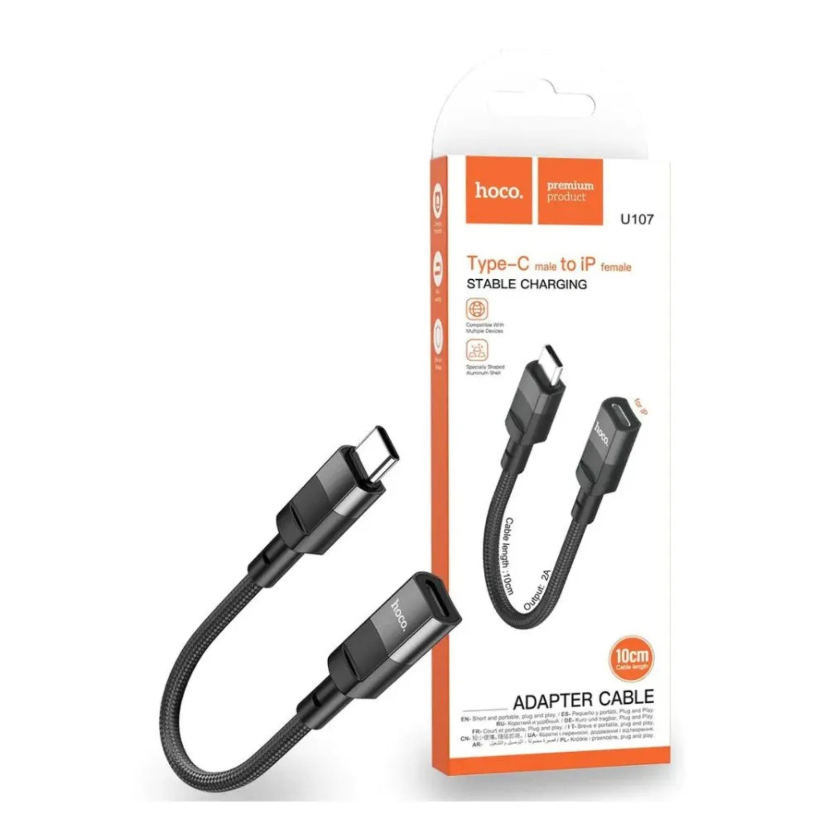 Adaptateur Type-C mâle vers iP femelle U107 HOCO