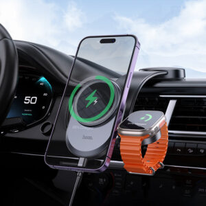 Chargeur sans fil voiture magnétique 2-en-1 HW28 HOCO