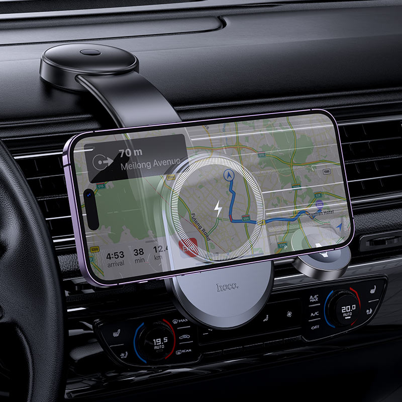 Chargeur sans fil voiture magnétique 2-en-1 HW28 HOCO