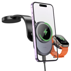 Chargeur sans fil voiture magnétique 2-en-1 HW28 HOCO