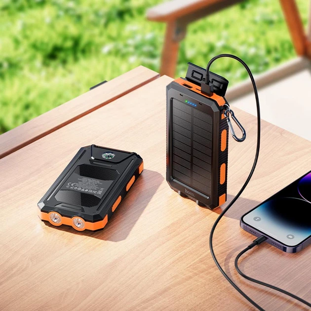 Power Bank à Énergie Solaire avec Lampe LED J164 HOCO