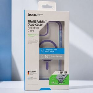 Coque Magnétique Transparente Violet pour iPhone 15 HOCO