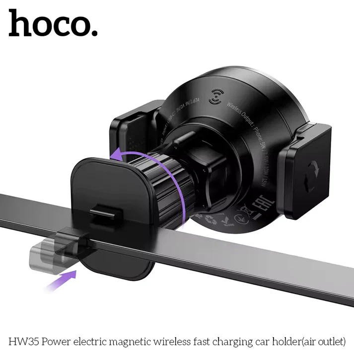 Support Magnétique Charge Sans Fil 15W HW35 HOCO – Image 4