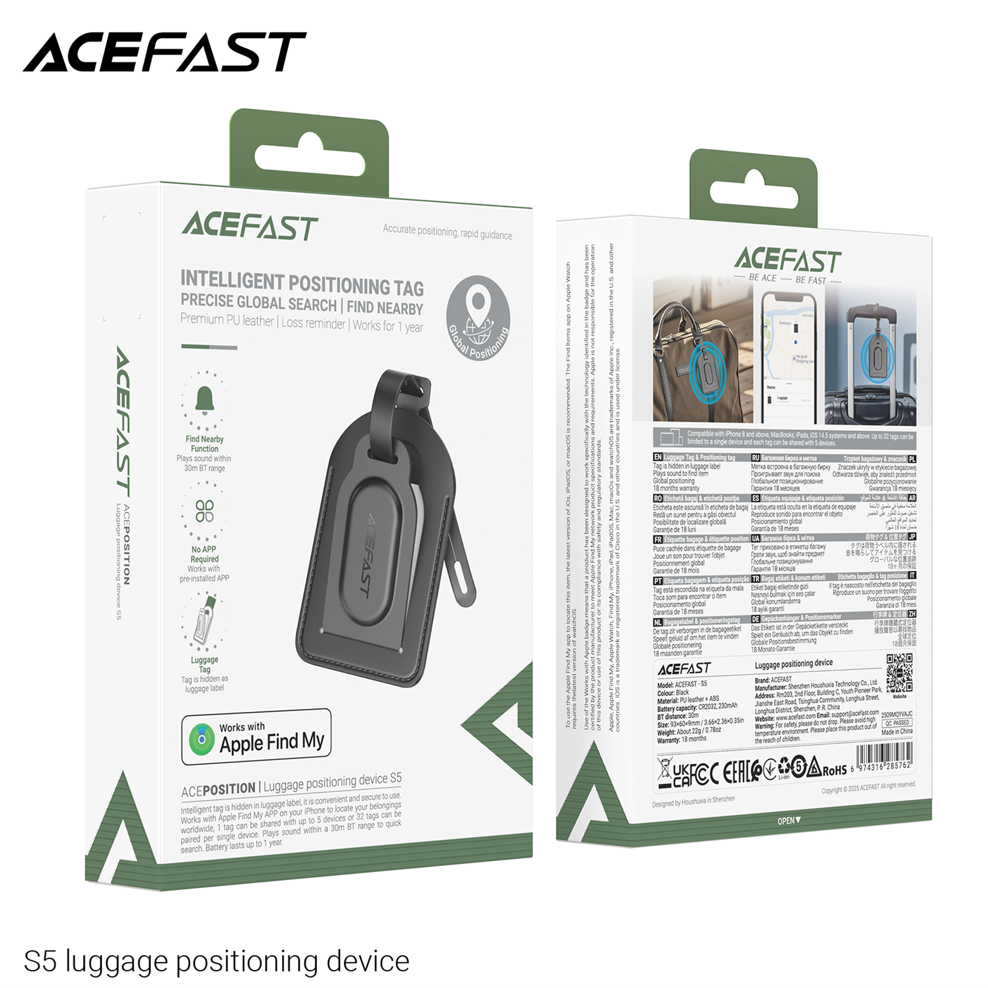 Traceur de Bagage S5 ACEFAST