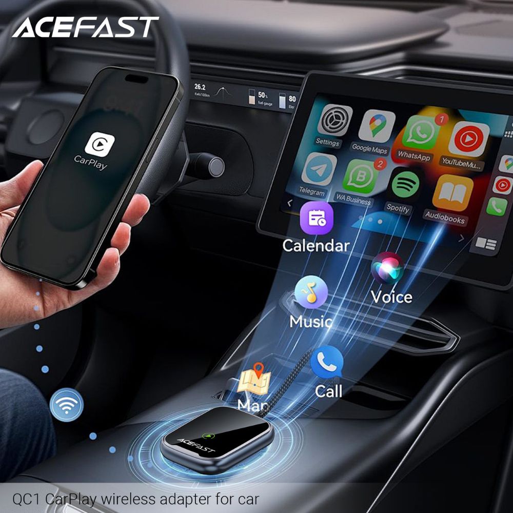 Adaptateur CarPlay & Android Auto Sans Fil QC1 ACEFAST – Image 6