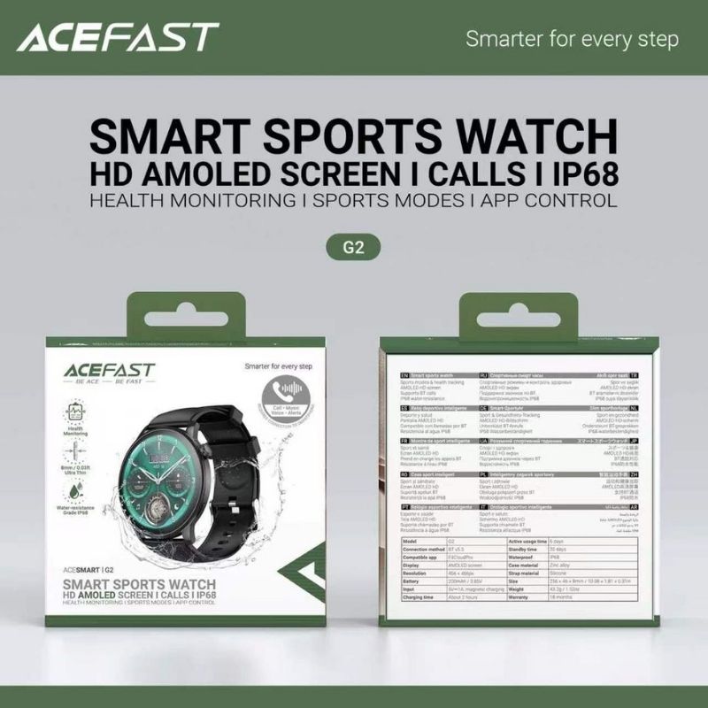 Montre connectée pour le sport et la santé G2 ACEFAST