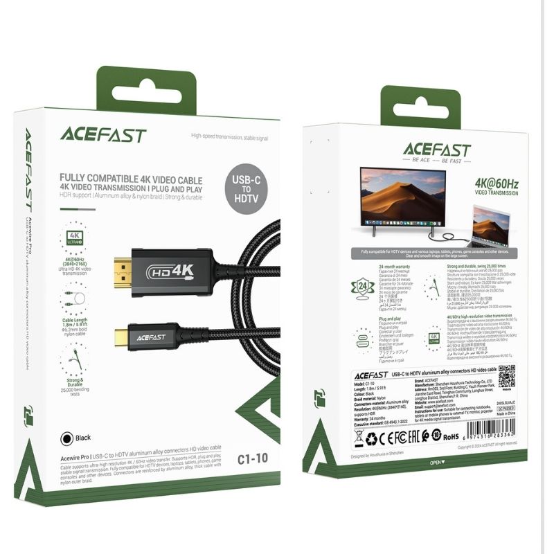 Câble USB-C vers HDMI 4K 60Hz C1-10 ACEFAST