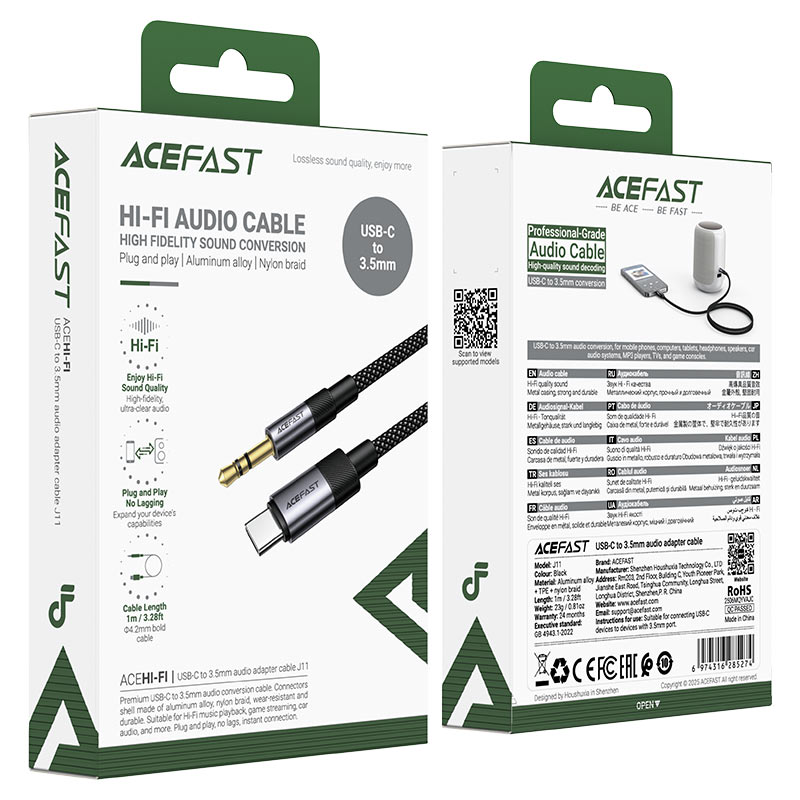 Câble USB-C vers Jack 3,5 mm 1 m J11 ACEFAST