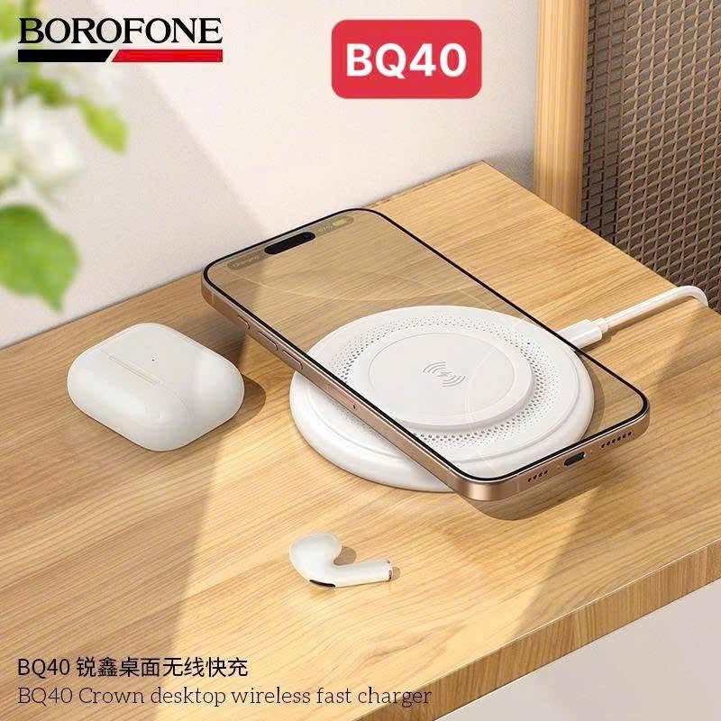 Crown Chargeur Sans Fil 15W BQ40 BOROFONE – Image 2