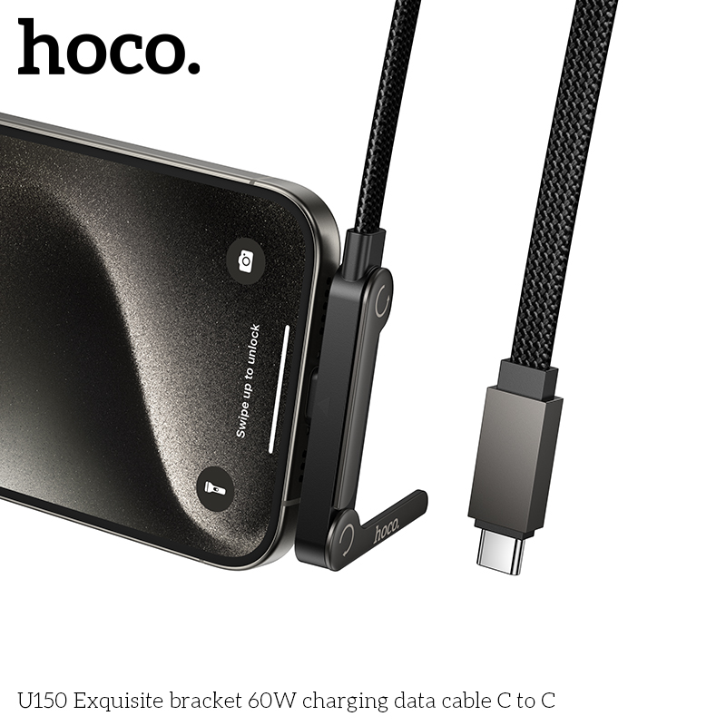 Câble USB-C 60W avec Support Téléphone U150 HOCO