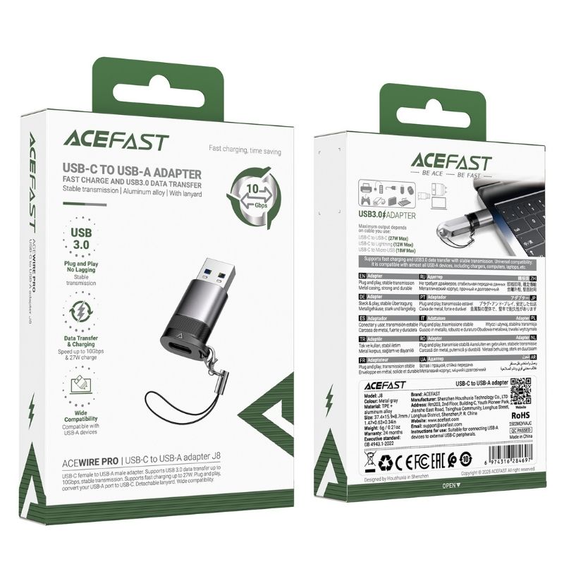 Adaptateur USB-C vers USB-A J8 ACEFAST