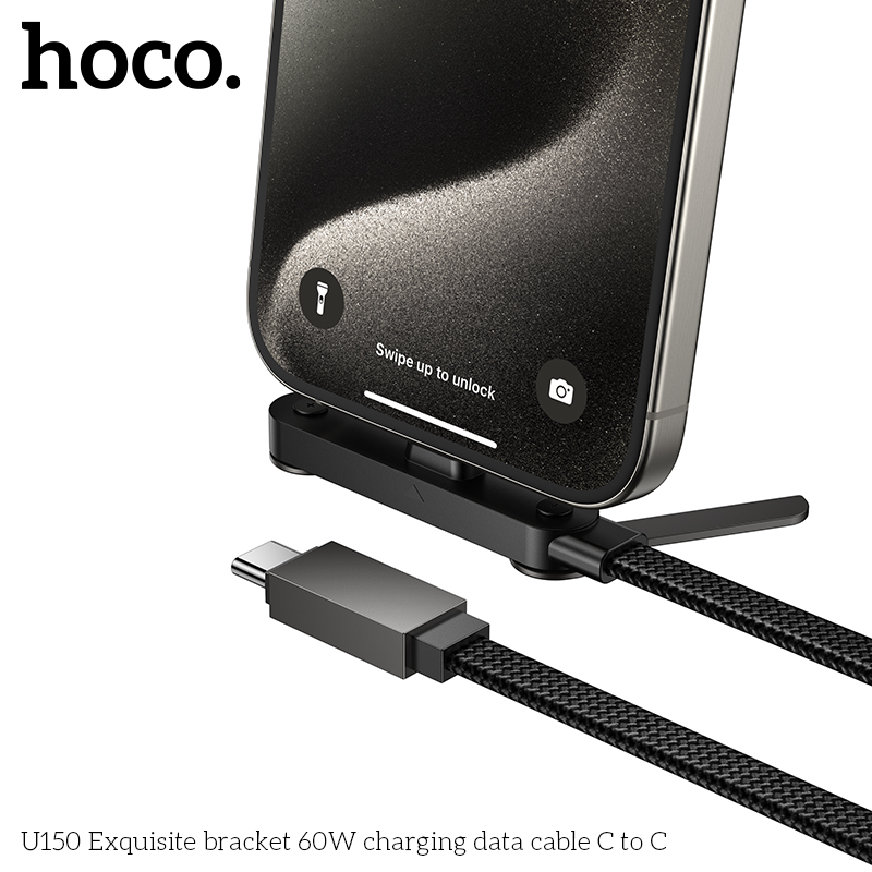 Câble USB-C 60W avec Support Téléphone U150 HOCO