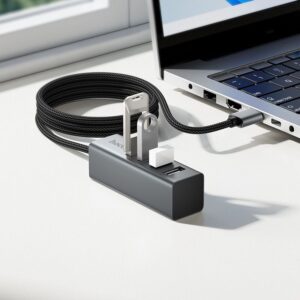 Hub USB-A 4 en 1 avec 4 Ports USB 2.0 480 Mbps HB1A HOCO