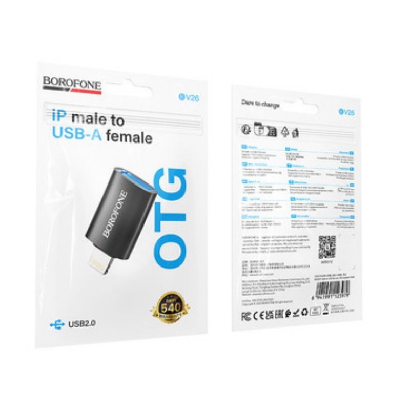 Adaptateur OTG Lightning Mâle vers USB-A Femelle BV26 BOROFONE