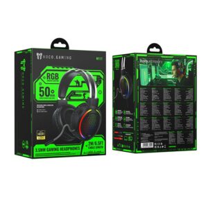 W117 Battle Casque Gaming Filaire 50 mm avec Micro et LED – HOCO