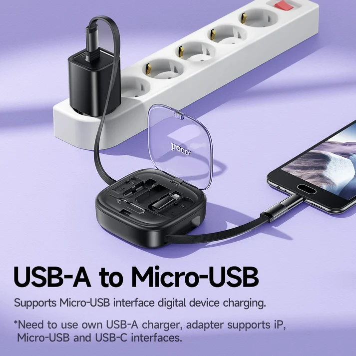 Kit Câble Rétractable USB-C 60W U140 HOCO