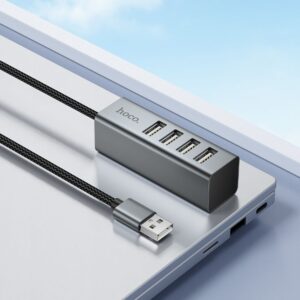Hub USB-A 4 en 1 avec 4 Ports USB 2.0 480 Mbps HB1A HOCO